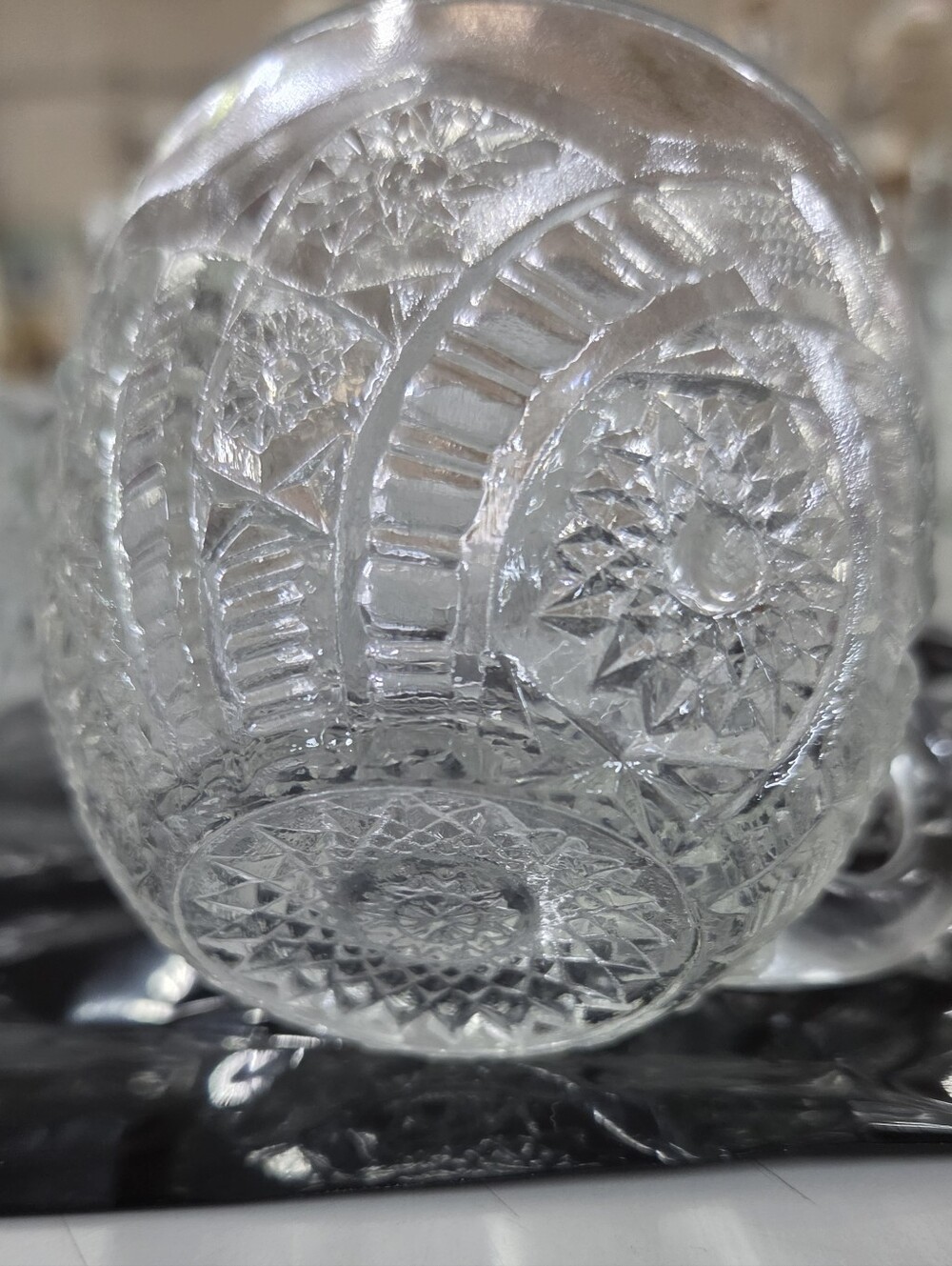 VTG McKee Glass Concord Clear Punch Cups EAPG Crystal Coffee Tea Set of 8